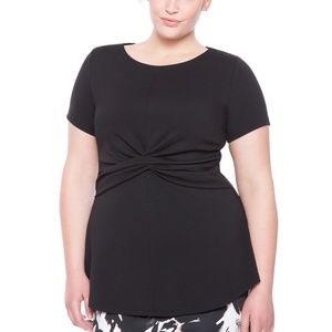 Eloquii Twist Front Flare Top